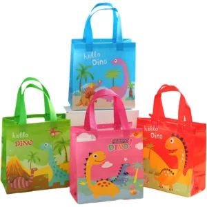 Chengrui Reusable Non Woven Cartoon Tote Bag Custom Printed Logo for Takeaway Packaging Birthday Gifts Shopping Eco Friendly