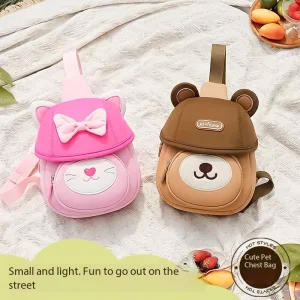 Children’s Cartoon Mini Neoprene Backpack Kindergarten Boys Girls Aged 3 6 Years Fashionable Versatile Crossbody Bag Portable