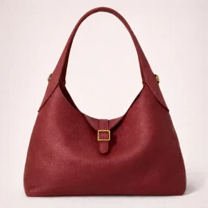 China Factory Custom Genuine Leather Minimalist Hobo Shoulder Bag For Women
