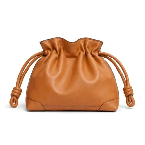 China Guangzhou Custom Women Leather Drawstring Mini Bucket Bag Shoulder Handbag