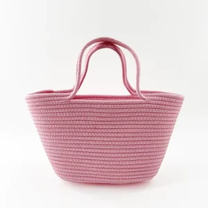 China Manufacturer Women’S Bucket Bags Bucket Shaped Hand Bag Woven Straw Bag