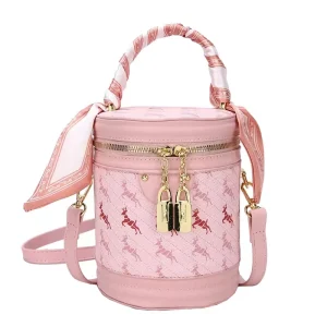 China Supplier Luxury Women’s Bucket Bag PU Material Summer Portable Large Capacity Ready to Ship