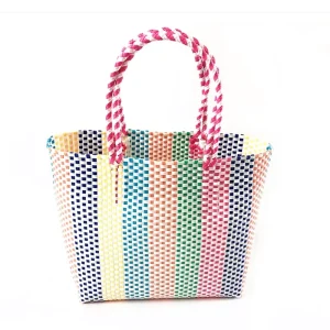 China Supplier Multi Purpose Custom Vegetable Braiding Beach Straw Carry Bag Plastic Hand Woven Handbag