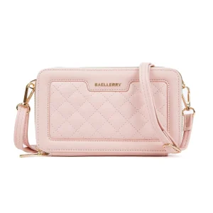 Classic Luxury Women’s Crossbody Handbag Dual Zipper Casual Female Shoulder Bag With Polyester and Leather Lining