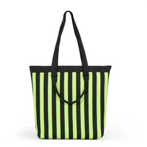 Classic Vintage Stripe Women’s Handbag Large Capacity Casual Shoulder Bag Zip Closure Durable Portable Fashion Single Double
