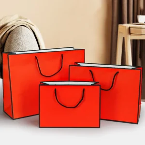Clothing Store Hand held Bags in Stock Gift Bags Colorful Shoe Store Shopping Bags Embossed and Thickened