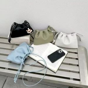 Cloud New Women’s Crossbody Shoulder Bag Light Luxury Genuine Leather Fashionable with Polyester Lining