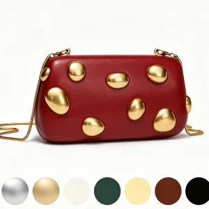 Clutch Purse for Women Formal Wedding Party PU Leather Handbag Detachable Chain Crossbody Shoulder Evening Bag