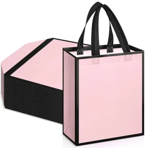 Color-blocked Non-woven Fabric Party Tote Bag Eco-friendly Gift Handbags Shopping Bags with Handle