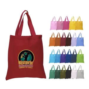 Colorful Drawstring Cotton Tote Bags for Women Bags With Logo for Students Reusable Shopping Bag