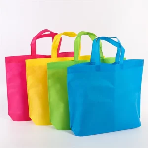 Colorful Reusable Food Grade Non Woven Polypropylene Tote Bags Custom Logo for Pizza Cookie Packaging Supermarket Gift