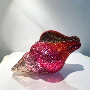 Conch Diamond-encrusted Dinner Bag Party Banquet Dress with Female diamond Bag Stone Clutch Bag in Hand