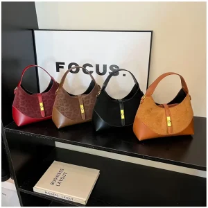 Contrast Color Trendy Casual Women Small Bucket Hand Bag PU Fashion Women Crossbody Purse Ladies Shoulder Bag for Young