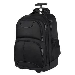 Convertible Travel Bag Fashionable Business Laptop Trolley Backpack Polyester Letter Pattern Duffle Bag Adjustable