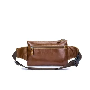 Cork Leather Pack Bum Bag Single Shoulder Bag Belt Bag With Small Pouch