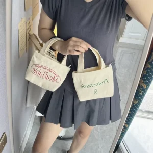 Cotton Canvas Shopping Bag Reusable for Beach Visits Daily Shopping and Weekend Market Shopping