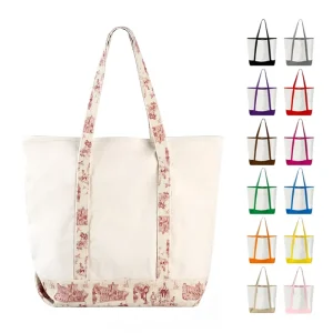 Cotton Canvas Tote Bag Custom Printed Canvas Tote Bags Reusable Large Capacity Shopping Tote Bag Custom Logo