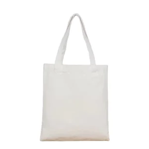 Cotton Canvas Tote Bags with Custom Logo Handmade 100% Organic Natural Cotton Fabric Bag for Gift Shopping