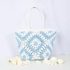 Crochet Mesh Beach Tote Shoulder Handbags Hobo Hollow Out Women’s Beach Bag