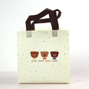 Cross Border Cartoon Animals Children’s Gift Tote Bag Portable Waterproof Reusable Non woven Fabric Bag for Candle & Craft Use