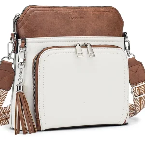 Cross Border Retro Simple Crossbody Single Shoulder Strap Women PU Leather Messenger Bag Large Square ZIP Closure