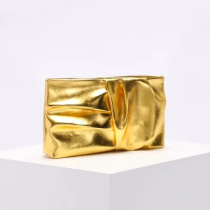 Cross border Light luxury Minimalist Urban Simplicity Clutch Zipper Pleated Design Cloud like Textured Evening Purse Women