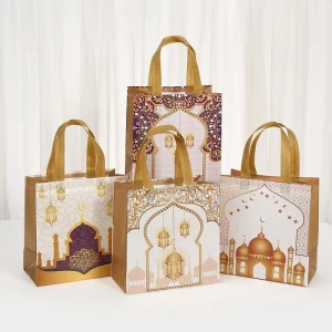 Cross border Moon Festival Laminated Non woven Tote Bag Holiday Party Gift Box