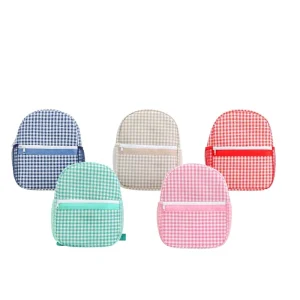Cross border Plaid Youth Campus Style Schoolbag Simple Fresh Backpack 20-35L Capacity Short distance Travel Bag Student