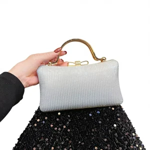 Cross-border Polyester Clutch Bag Diamond Decoration Urban Simplicity Style for Party Evening Banquet Daily