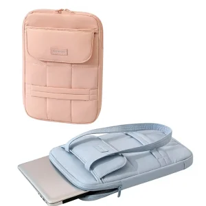 Cross-border Quilted 15-inch Polyester Material Computer Bag Single-shoulder Portable Notebook Storage Bag