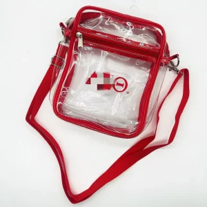 Crossbody Stadium Approved Bag Clear PVC Messenger Bag Purse Transparent Shoulder Sling Bag for Sports