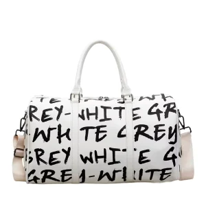 Custom All Print Logo Picture Travel Duffel Bag Weekender Casual Men Women Large Capacity PU Zipper