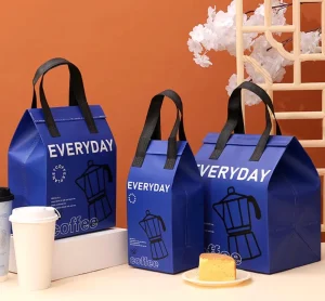 Custom Biodegradable Fabric Thermal Food Cooler Backpack Bag Waterproof Non Woven Lunch Cooler Insulated Bag for Drinks