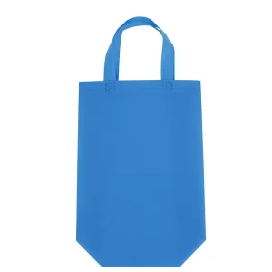 Custom Blue Reusable Non woven Tote Bag Durable Eco friendly Grocery Shopping Bag Promotional Advertising Handbag with Handle