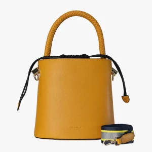Custom Bucket Bag One Shoulder Messenger Handbag Solid Color PU Leather Women’s Bucket Bags