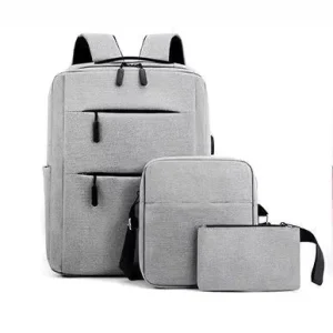 Custom Business Waterproof Oxford 15.6 Inch Three piece Men’s Traveling USB Laptop Backpack