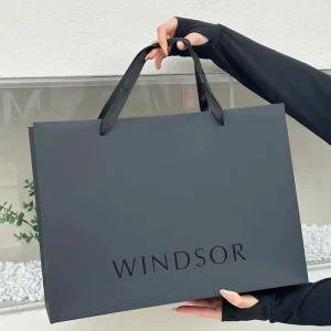 Custom Cloth Black For Small Business Your Own Logo Print Paper Gift Bag Luxury Shopping Bags With Logos