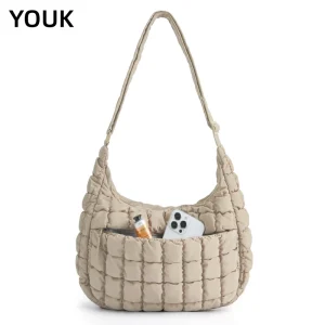 Custom Colors Lightweight Quilted Crossbody Bag Adjustable Strap Puffer Shoulder Bag for Women Daily Outdoor