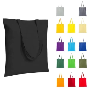 Custom Cotton Canvas Shopping Tote Bag with Printed logo Reusable Eco Friendly Business Canvas Beach Tote Bag