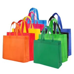 Custom Eco Friendly Recyclable Non Woven Tote Bags Laminated PP Material Supermarket Use Screen Non Woven Shopping Bag Logo
