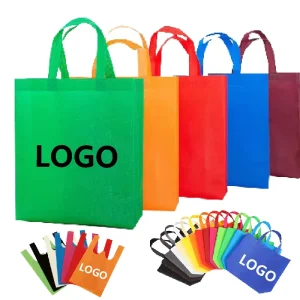 Custom Eco Friendly Reusable Personalized Promotional Tote Bag Portable Biodegradable Printed Non Woven Shopping Bag With Logo