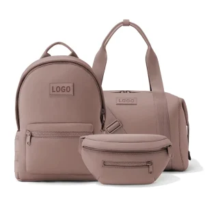 Custom Fashion Large Capacity Neoprene Bag Set Weekend Duffel New Design Gym Backpack Fanny Pack Travel Bags for Man and Women