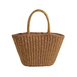 Custom Fashion Large Capacity Shoulder Bags for Sale Women’s Bag Eco friendly Handmade Straw Bags With Zipper Closure