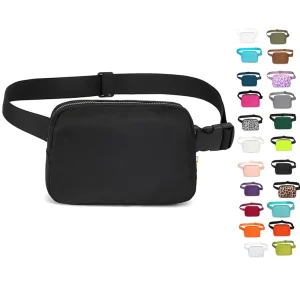 Custom Fashion Polyester Nylon Waterproof Women Running Belt Bag Travel Sport Men Waist Bag Fanny Pack Cross Body Bag