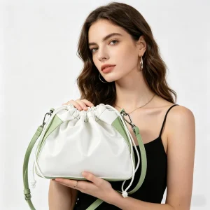 Custom Fashion Women’s Waterproof Polyester Crossbody Bucket Bags Lightweight Portable