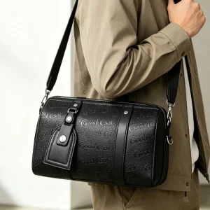 Custom Full Printing Small PU Leather Messenger Bags Christmas Festival Gifts Shoulder Saddle Bag Crossbody