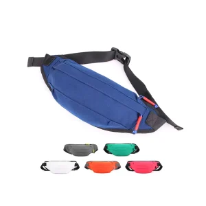 Custom GRS Certified Recycled Polyester Fanny Pack Eco friendly Waterproof Waist Bag Pink Sports Belt Bag for Women Men