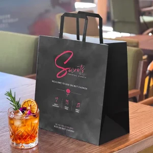 Custom Kraft Eco Friendly Disposable Biodegradable Take Away Food Paper Bags for Restaurants Bar Western Food Carryout