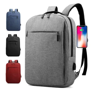 Custom LOGO Business Travel Waterproof Oxford School Bag 15.6 Inch Student Laptop Backpack with USB