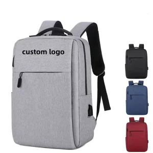 Custom LOGO Fashion Business Travel Waterproof Oxford Laptop Backpack with USB 15.6 Inch Capacity 20 36L